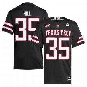 Officially Licensed Adam Hill #35 Red Raiders Black Jersey | Men University Football Stitch Fan Gear 44477856