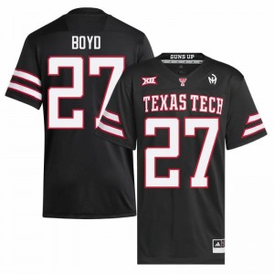 Black Amier Boyd #27 Tech Jersey | Men High School Football Licensed Stitch 10307669