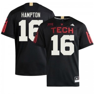 #16 Ashton Hampton TTU Black 100 Year Anniversary Jersey | Classic Embroidery Men Player Football Gear 77237520