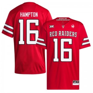 Elite Thread Ashton Hampton #16 Texas Tech Red Jersey | Men University Football Embroidery Fan Gear 63781445