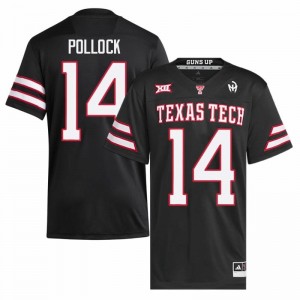 Brice Pollock #14 Red Raiders Jersey | Iconic Black College Football Men Stitch 53868673