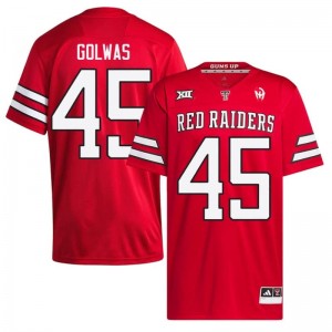 #45 Brock Golwas Texas Tech Red Jersey | Alumni Embroidery Men Player Football Gear 49383918