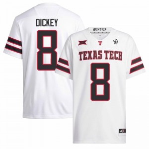 Durable Cameron Dickey #8 Tech White Jersey | Men University Football Stitched Fan Gear 55701162