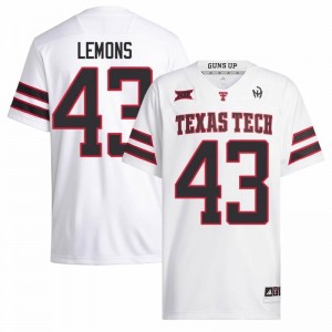 Durable Chris Lemons #43 Texas Tech White Jersey | Men University Football Stitched Fan Gear 22985709