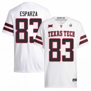 #83 Jack Esparza Red Raiders White Jersey | Elite Stitched Men Player Football Gear 27440945