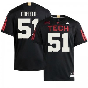 Black Jayden Cofield #51 Texas Tech Red Raiders 100 Year Anniversary Jersey | Men High School Football Limited Embroidery 64302097