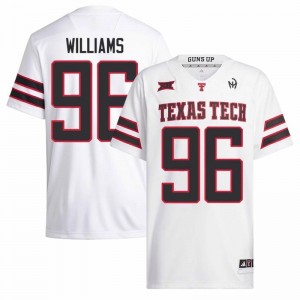 White Keyshawn Williams #96 TTU Jersey | Men High School Football Fresh Stitched 30537709