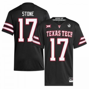 #17 Leyton Stone TTU Black Jersey | Authentic Stitch Men Player Football Gear 69842083