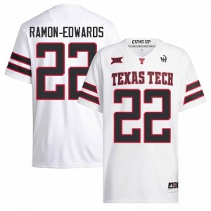 #22 Marcus Ramon-Edwards TTU Red Raiders White Jersey | Elite Stitched Men Player Football Gear 56607298