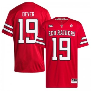 Red Michael Dever #19 Texas Tech Jersey | Men High School Football Moisture Wicking Embroidery 11742851