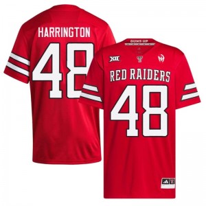 Elite Thread Stone Harrington #48 Texas Tech Red Jersey | Men University Football Embroidery Fan Gear 39199418