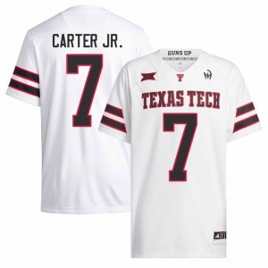 Terrance Carter Jr. #7 Texas Tech Jersey | Exclusive White College Football Men Stitched 15289198