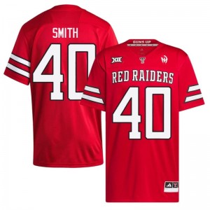 Texas Tech Red Raiders Wesley Smith #40 Red Jersey | Genuine Embroidery NCAA Football Men Apparel 36907087