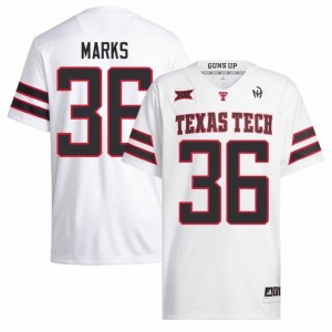 #36 Demarcus Marks TTU White Jersey | Elite Stitched Men Player Football Gear 67358209
