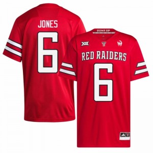 #6 Jalen Jones Tech Red Jersey | Alumni Embroidery Men Player Football Gear 99477703