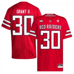 Red Raiders Jamarn Grant II #30 Red Jersey | Genuine Embroidery NCAA Football Men Apparel 25097786