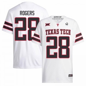 Jordan Rogers #28 Texas Tech Jersey | Exclusive White College Football Men Stitched 17370664