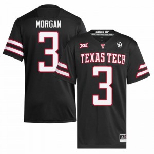 Officially Licensed Peyton Morgan #3 Texas Tech Black Jersey | Men University Football Stitch Fan Gear 17192451