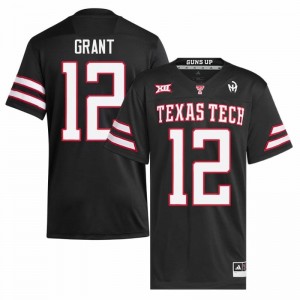 Tarrion Grant #12 TTU Red Raiders Jersey | Iconic Black College Football Men Stitch 78351338