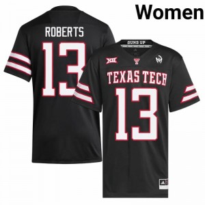 Black Ben Roberts #13 TTU Red Raiders Jersey | Women High School Football Licensed Embroidery 60452593
