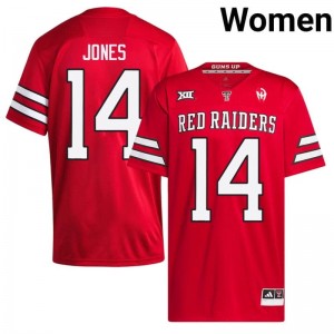 Bryson Jones #14 Texas Tech Jersey | Gameday Red College Football Women Stitched 54665913