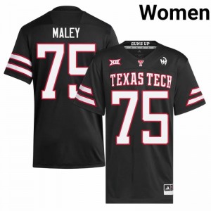 Officially Licensed Garin Maley #75 TTU Black Jersey | Women University Football Embroidery Fan Gear 17600974
