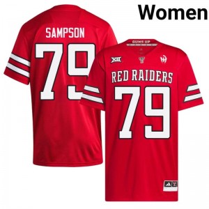 Howard Sampson #79 Texas Tech Jersey | Gameday Red College Football Women Stitched 79436824