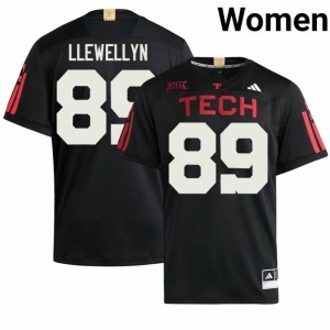 Black Jason Llewellyn #89 TTU Red Raiders 100 Year Anniversary Jersey | Women High School Football Limited Stitched 91785140