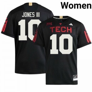 #10 Lloyd Jones III TTU Black 100 Year Anniversary Jersey | Classic Stitched Women Player Football Gear 22105017