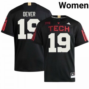 Michael Dever #19 Texas Tech 100 Year Anniversary Jersey | Pro-Grade Black College Football Women Stitched 79741969
