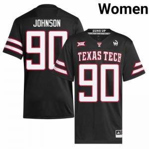 Black Ayden Johnson #90 TTU Red Raiders Jersey | Women High School Football Licensed Embroidery 15501403