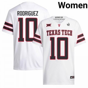 Durable Jacob Rodriguez #10 TTU Red Raiders White Jersey | Women University Football Swen Fan Gear 16184095
