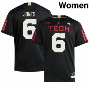 Top-Tier Jalen Jones #6 Tech Black 100 Year Anniversary Jersey | Women University Football Stitched Fan Gear 65832466