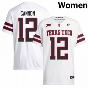 Stephen Cannon #12 Texas Tech Jersey | Exclusive White College Football Women Swen 77073460