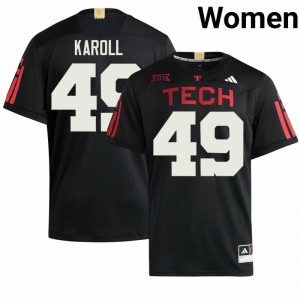 Black Will Karoll #49 TTU 100 Year Anniversary Jersey | Women High School Football Limited Stitched 93737730