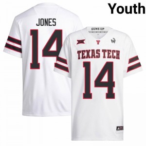 Bryson Jones #14 TTU Jersey | Exclusive White College Football Youth Embroidery 26687484