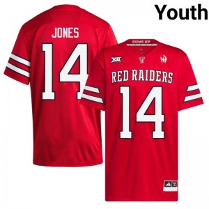 Elite Thread Bryson Jones #14 Tech Red Jersey | Youth University Football Stitch Fan Gear 44066279