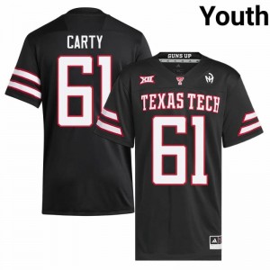 Red Raiders Connor Carty #61 Black Jersey | Pro Cut Stitched NCAA Football Youth Apparel 23867731