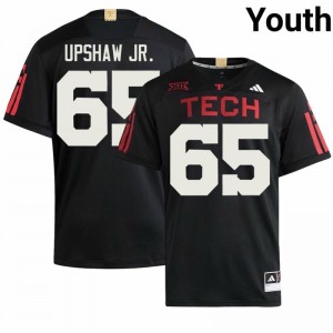 Top-Tier D'Anthis Upshaw Jr. #65 Texas Tech Black 100 Year Anniversary Jersey | Youth University Football Swen Fan Gear 72312267