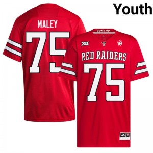 Texas Tech Garin Maley #75 Red Jersey | Genuine Stitch NCAA Football Youth Apparel 84459433