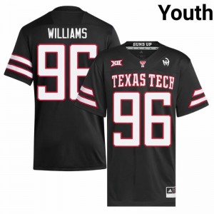 #96 Keyshawn Williams Texas Tech Black Jersey | Authentic Stitched Youth Player Football Gear 22799757
