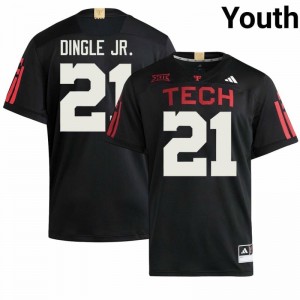 Black Miquel Dingle Jr. #21 TTU Red Raiders 100 Year Anniversary Jersey | Youth High School Football Limited Swen 23970425