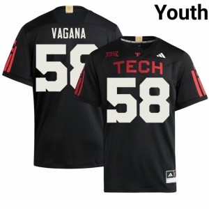 Top-Tier Rylan Vagana #58 TTU Black 100 Year Anniversary Jersey | Youth University Football Swen Fan Gear 81737745