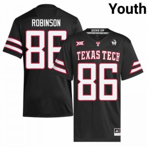 #86 Sean Robinson TTU Red Raiders Black Jersey | Authentic Stitched Youth Player Football Gear 74083390