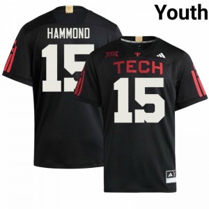 Red Raiders Will Hammond #15 Black 100 Year Anniversary Jersey | Essential Swen NCAA Football Youth Apparel 42867111