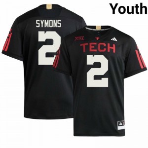 #2 B.J. Symons TTU Black 100 Year Anniversary Jersey | Classic Swen Youth Player Football Gear 98335694