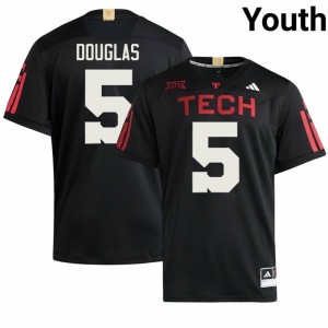 Black Caleb Douglas #5 Red Raiders 100 Year Anniversary Jersey | Youth High School Football Limited Swen 56478440