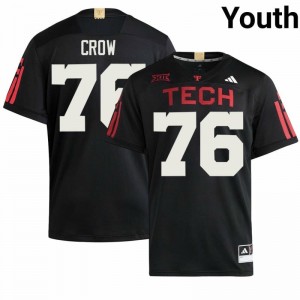 Texas Tech Red Raiders Jacob Crow #76 Black 100 Year Anniversary Jersey | Essential Swen NCAA Football Youth Apparel 86414136