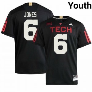 Black Jalen Jones #6 Texas Tech Red Raiders 100 Year Anniversary Jersey | Youth High School Football Limited Swen 25991149