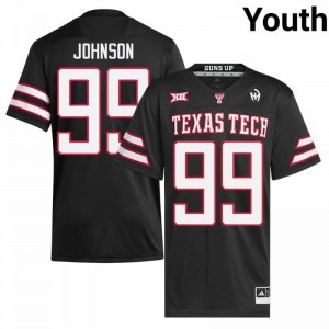 Black Jojo Johnson #99 Texas Tech Red Raiders Jersey | Youth High School Football Licensed Stitched 34629125
